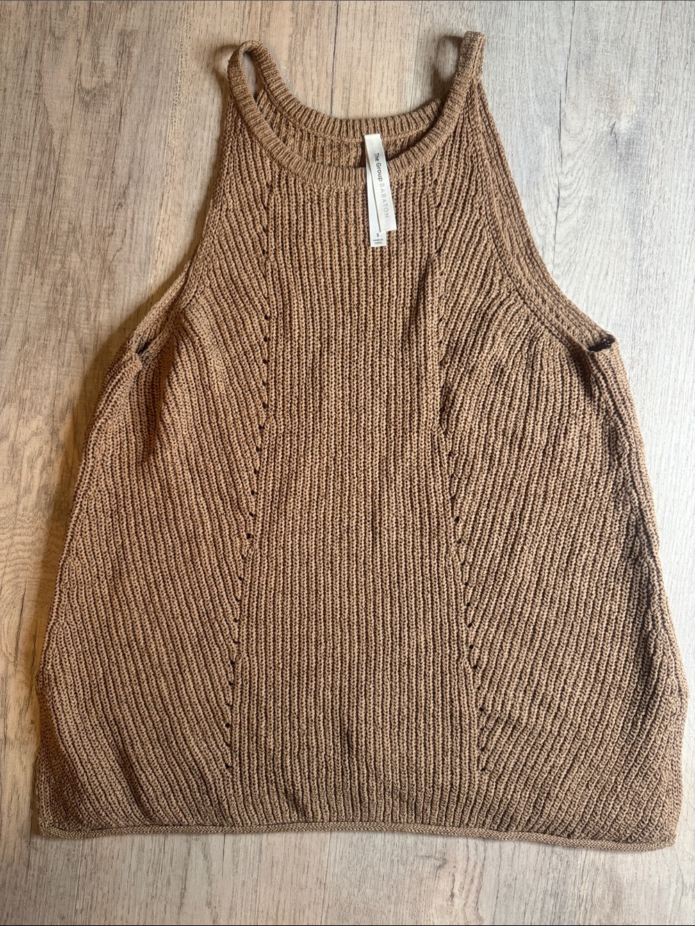 Aritzia The Group x Babaton Camel Knit Crewneck Tank